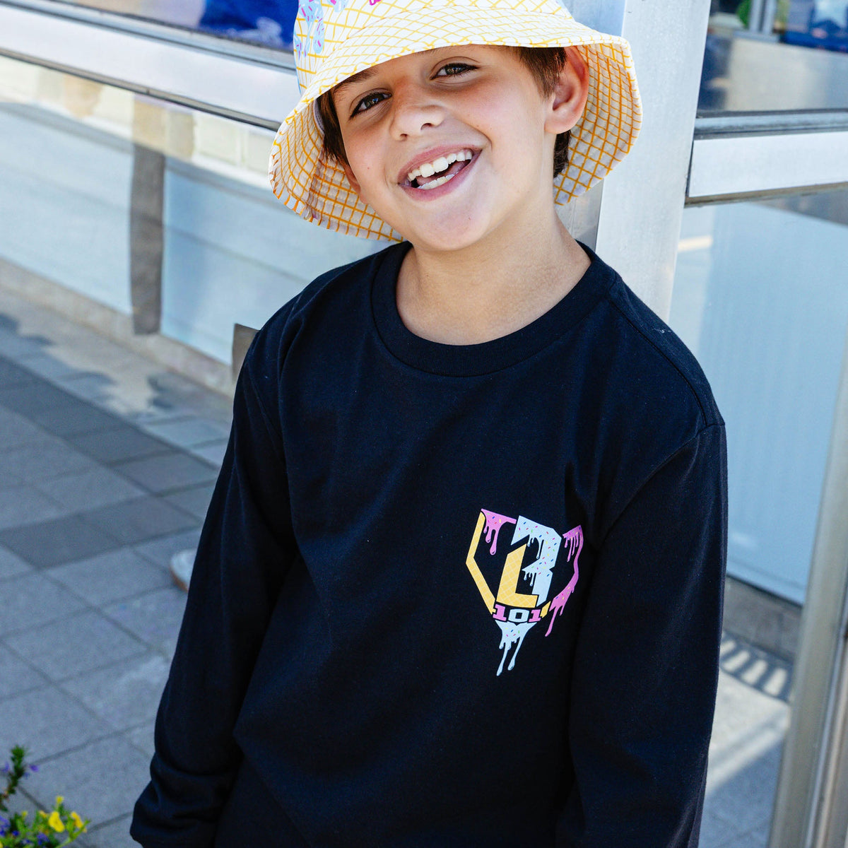 Ice Cream Youth Long Sleeve Tee - Cotton Candy