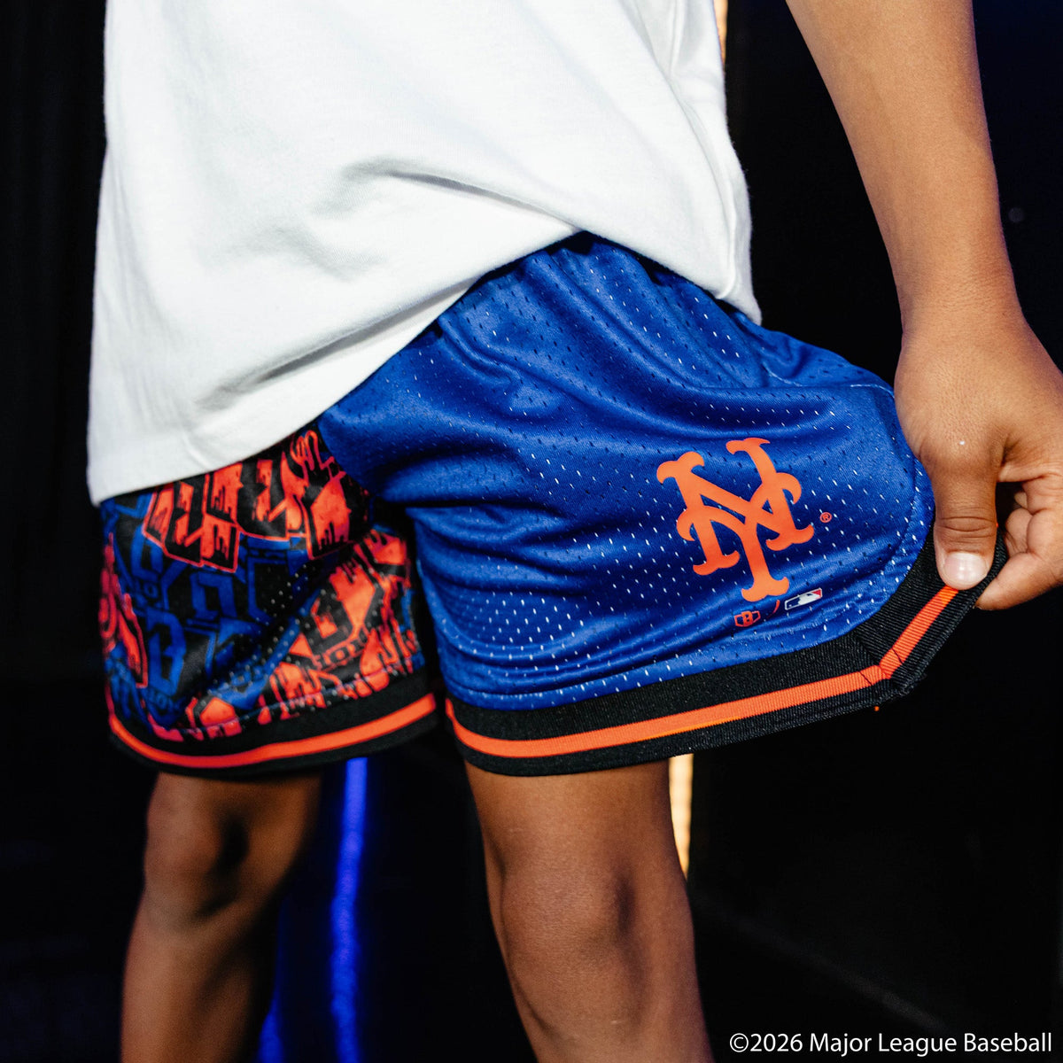 New York Mets Sticker Youth Court Shorts