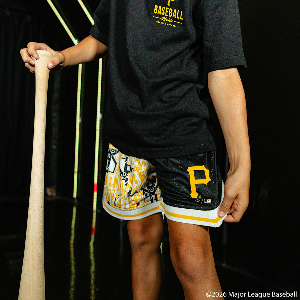 Pittsburgh Pirates Sticker Youth Court Shorts