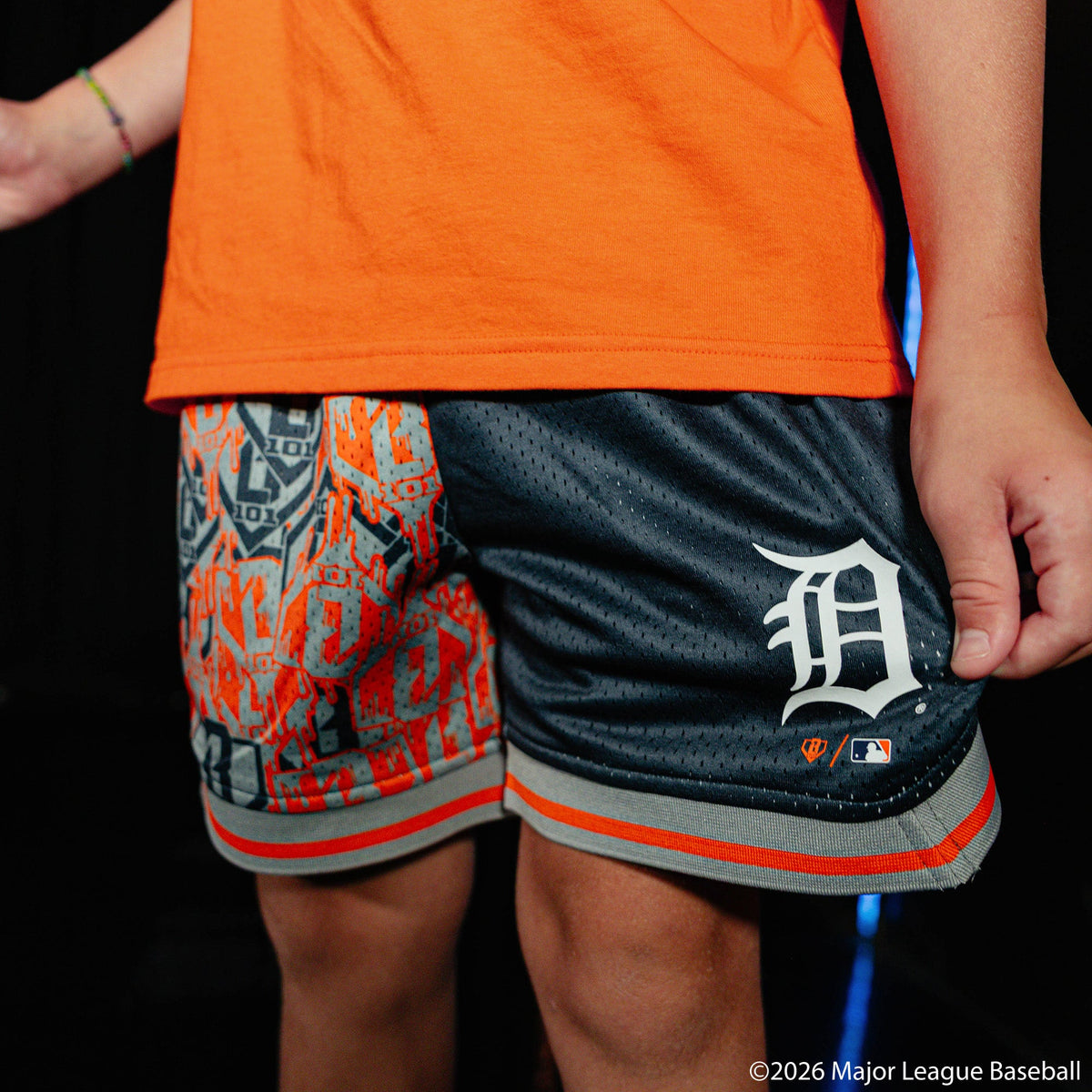 Detroit Tigers Sticker Youth Court Shorts