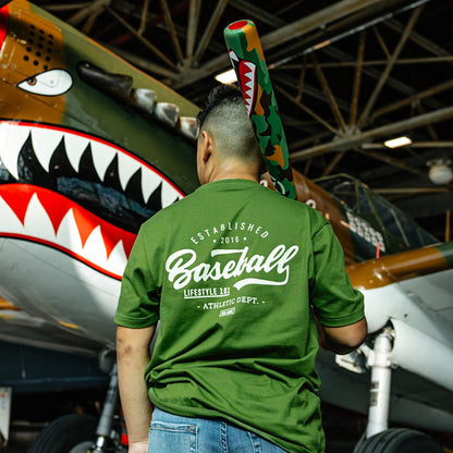 Established Youth Tee - Green/Bone