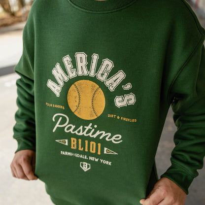 Americas Pastime Youth Crewneck - Green