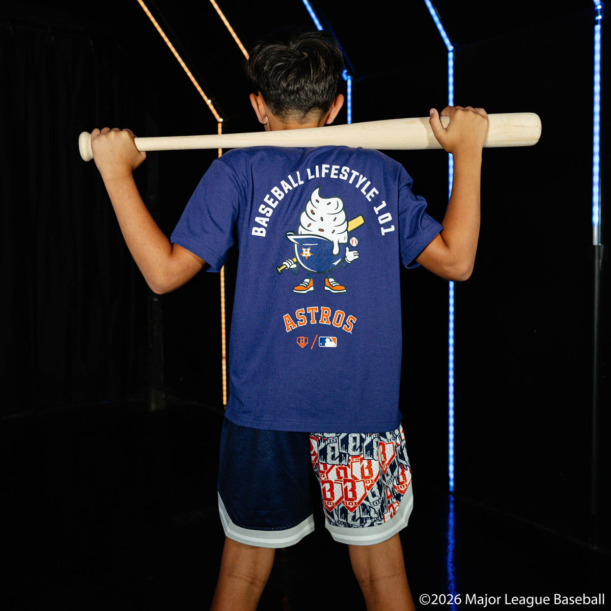 Houston Astros Ice Cream Cap Youth Tee