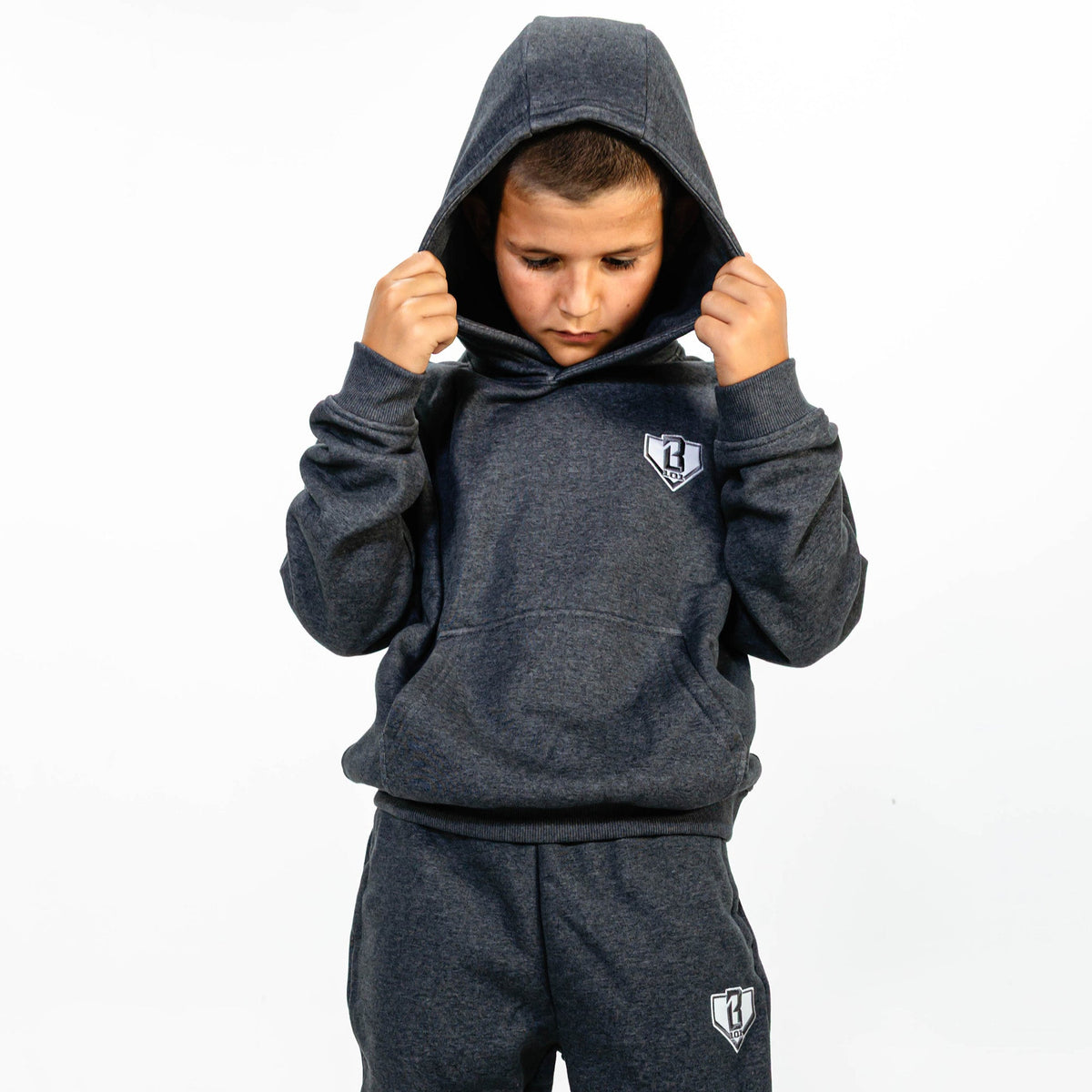 Baseline Youth Hoodie - Heather Charcoal