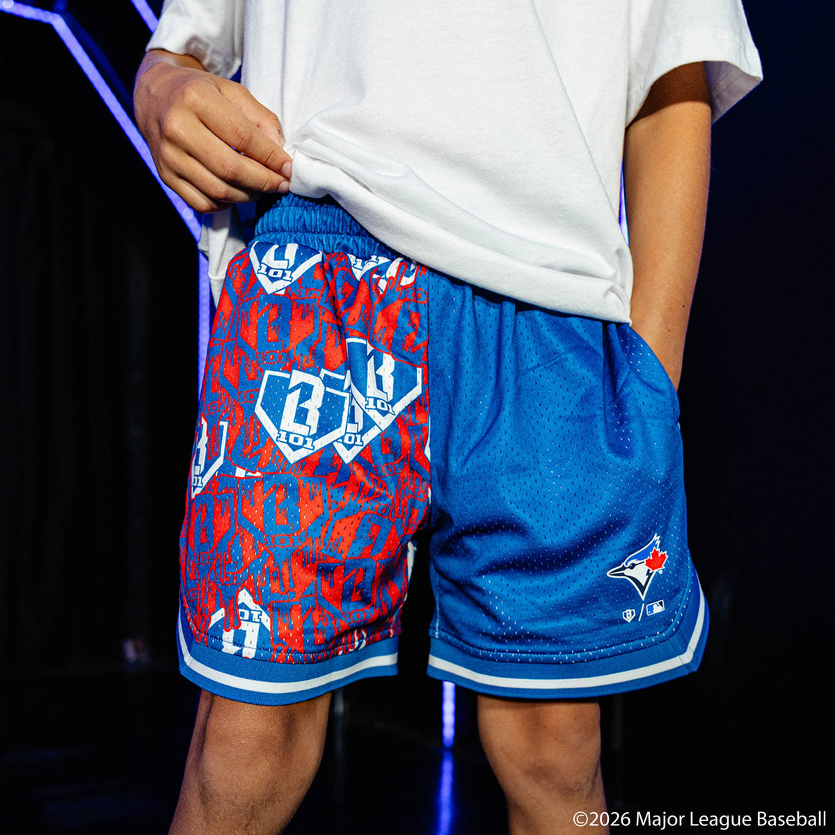 Toronto Blue Jays Sticker Youth Court Shorts
