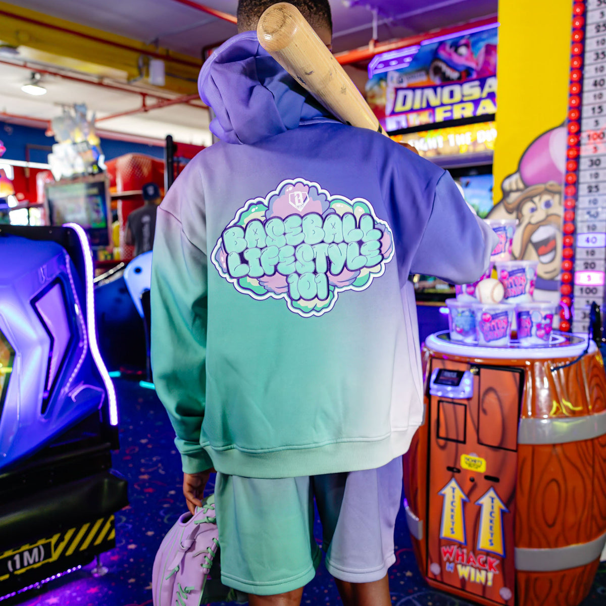 Cotton Candy Youth Sweatshorts - Galaxy Grape