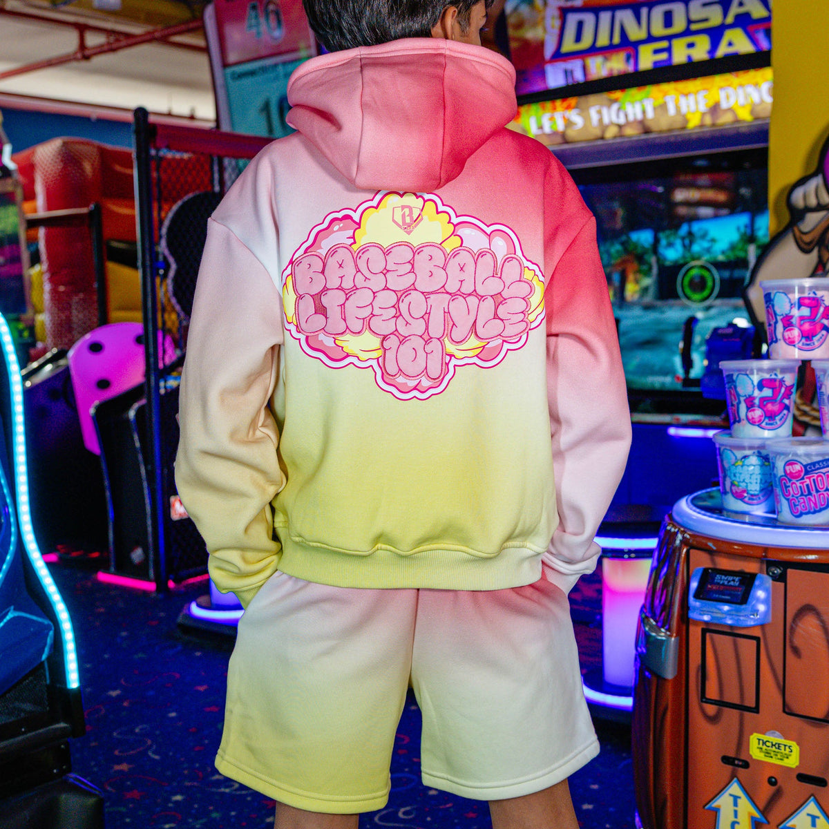 Cotton Candy Youth Sweatshorts - Pink Lemonade