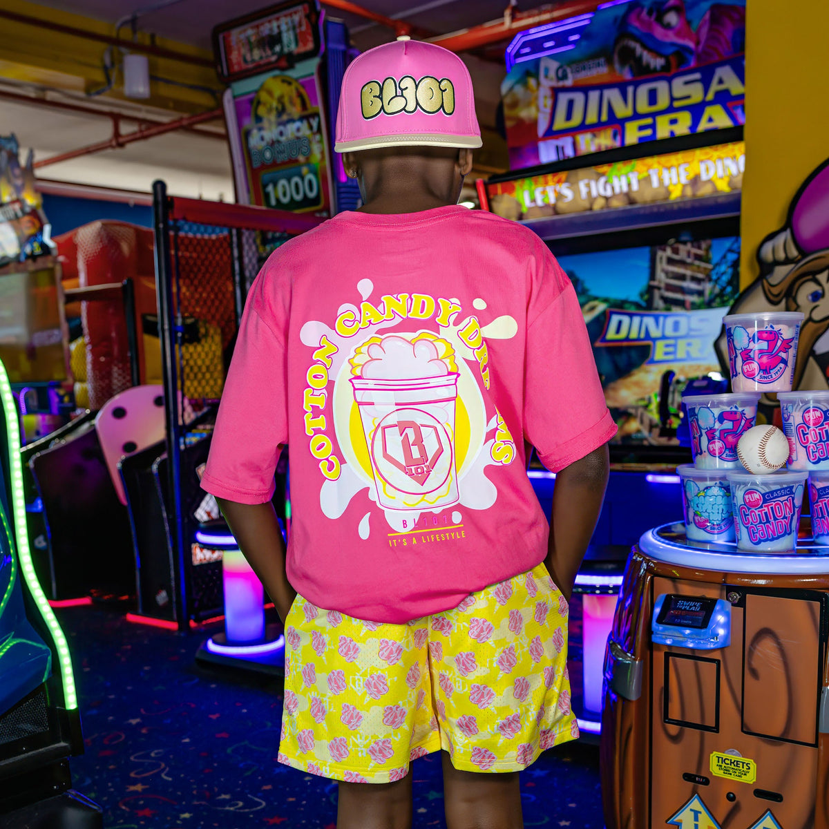 Home Run Sugar Youth Shorts - Pink Lemonade