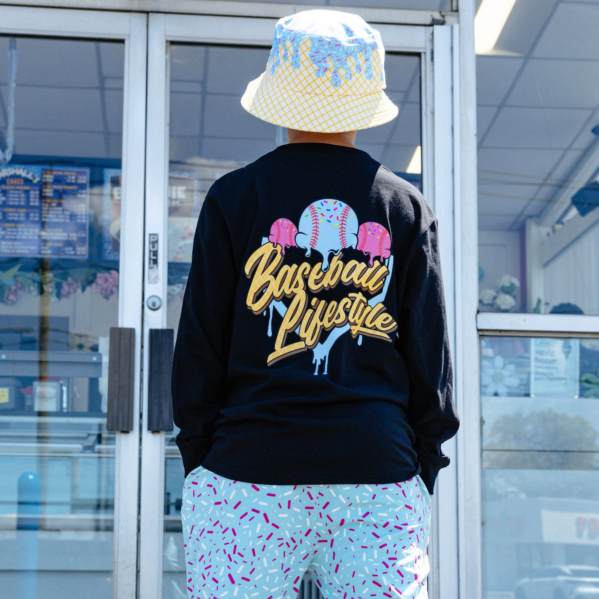 Ice Cream Youth Long Sleeve Tee - Cotton Candy