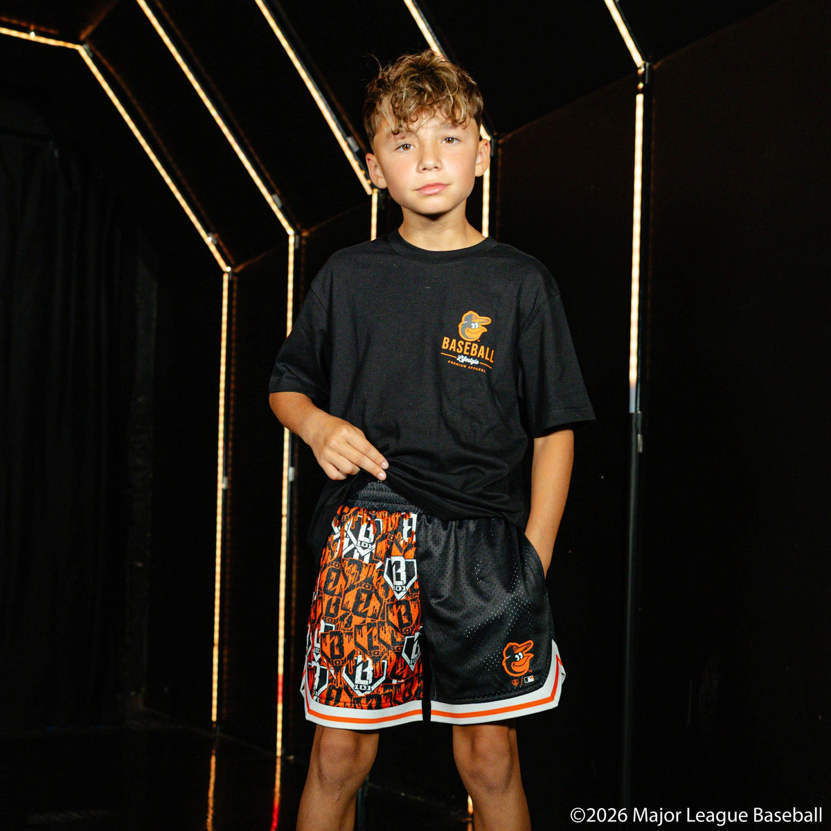 Baltimore Orioles Sticker Youth Court Shorts