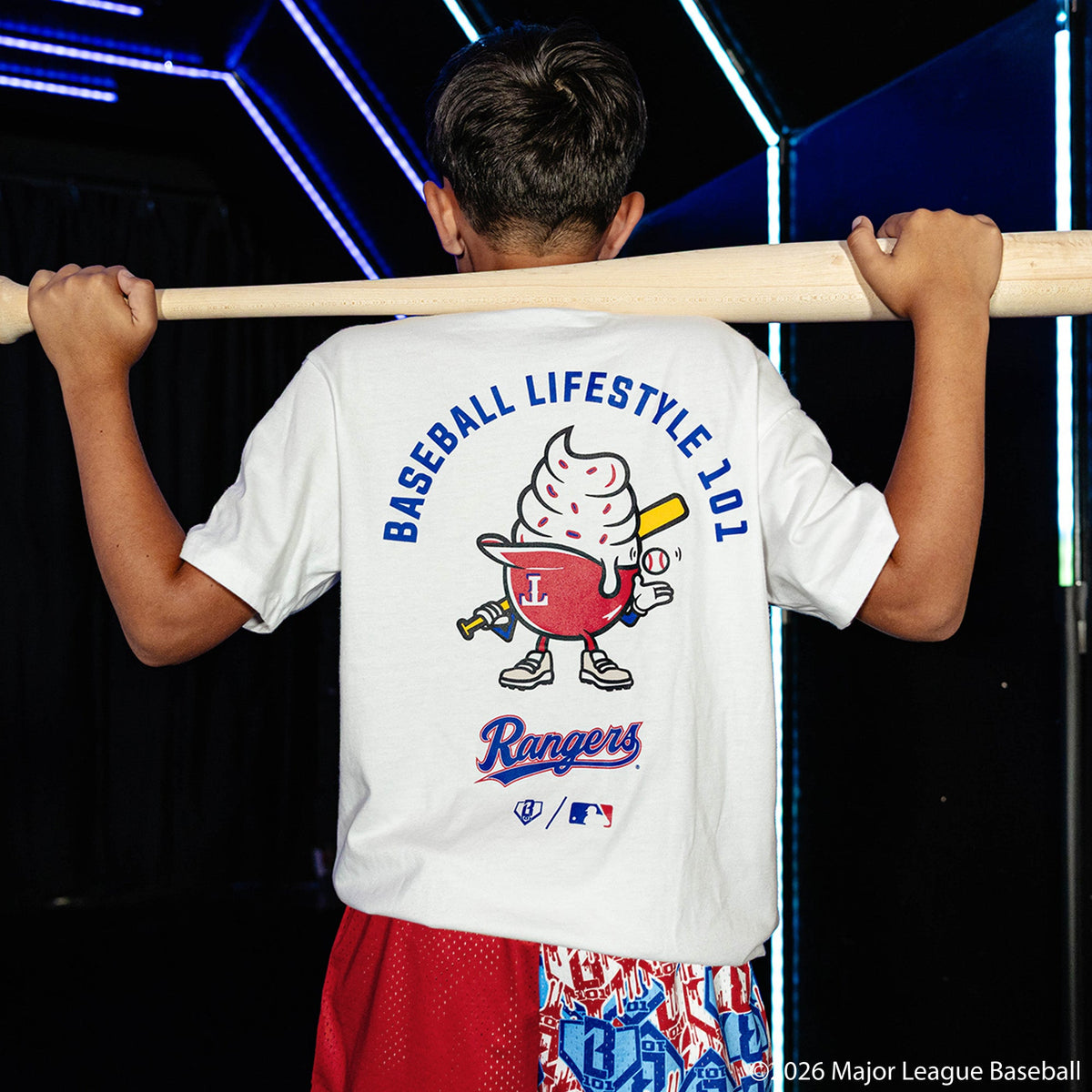 Texas Rangers Ice Cream Cap Youth Tee