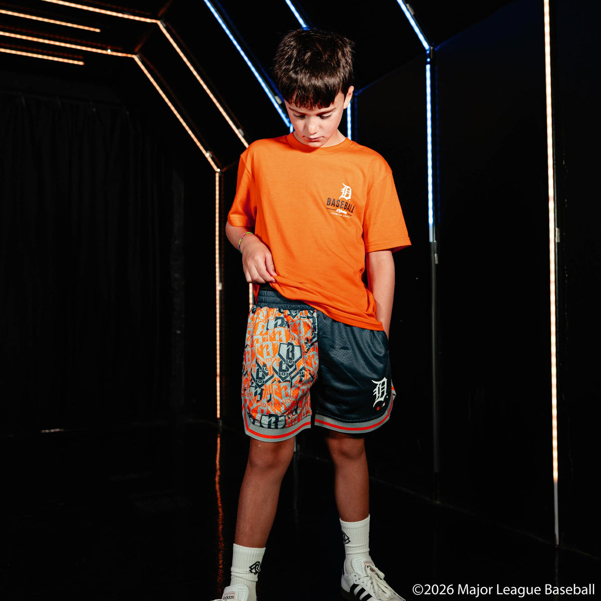 Detroit Tigers Sticker Youth Court Shorts