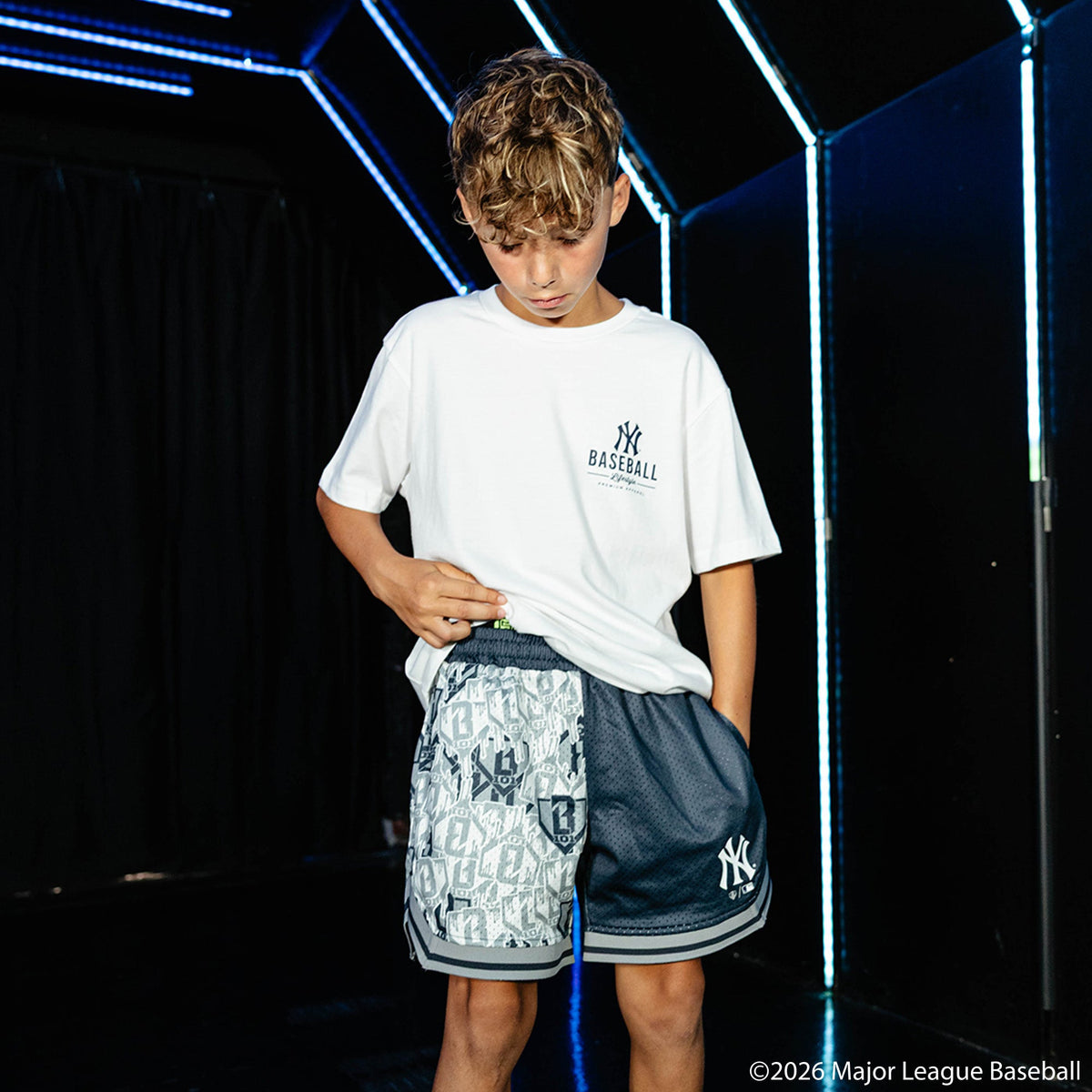New York Yankees Sticker Youth Court Shorts