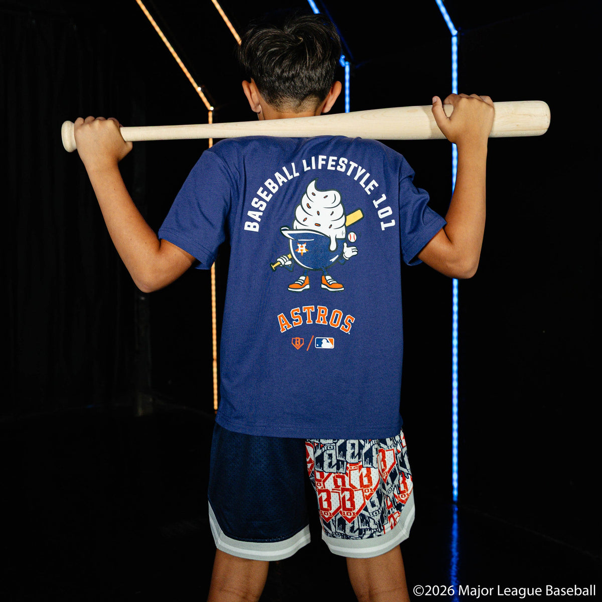 Houston Astros Sticker Youth Court Shorts