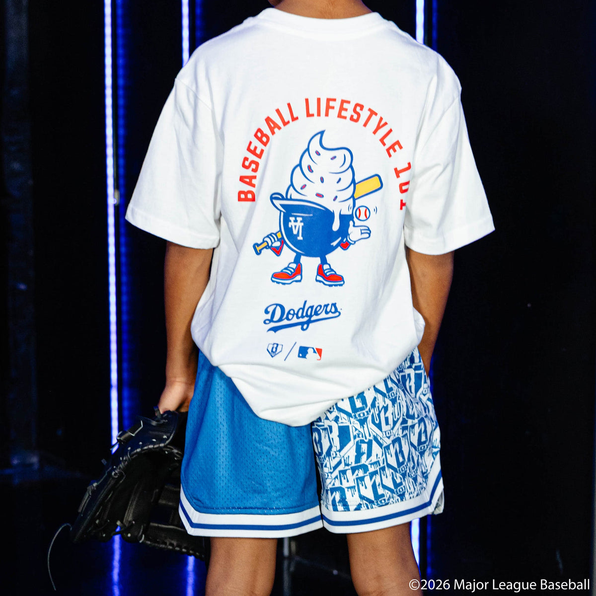 Los Angeles Dodgers Sticker Youth Court Shorts