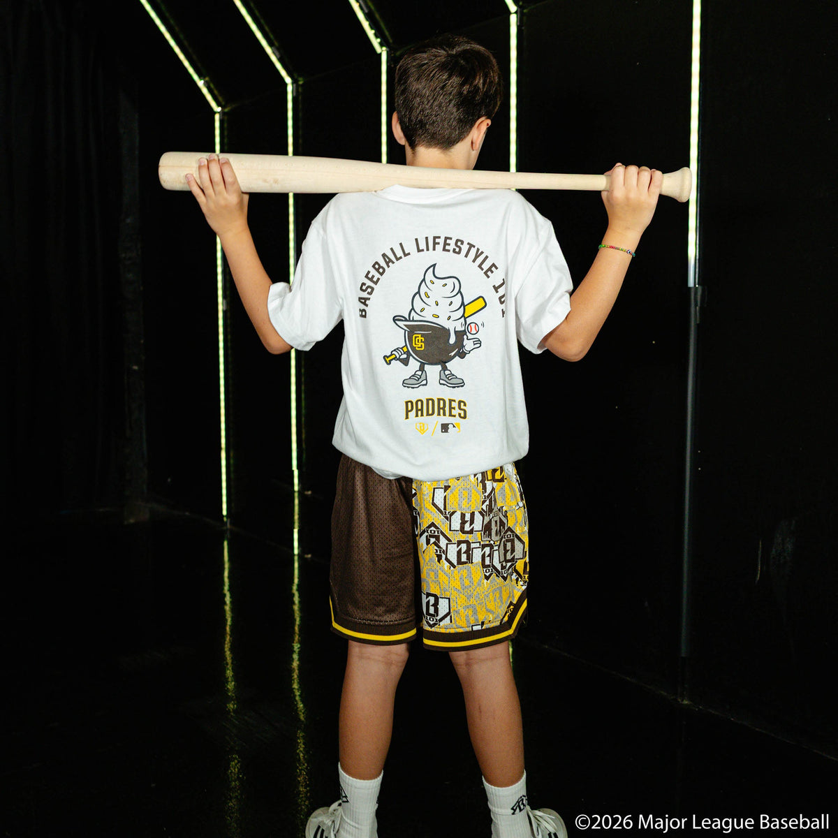 San Diego Padres Sticker Youth Court Shorts