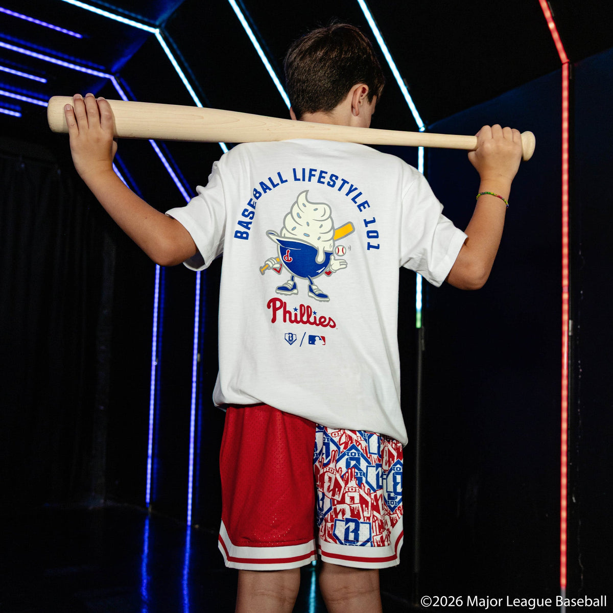 Philadelphia Phillies Sticker Youth Court Shorts