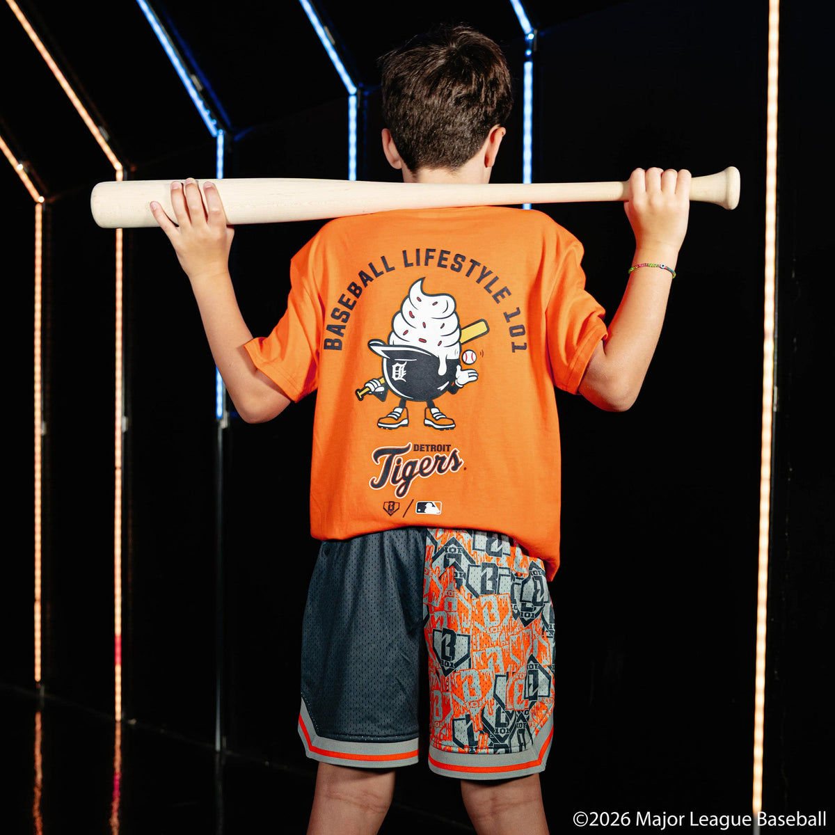 Detroit Tigers Sticker Youth Court Shorts