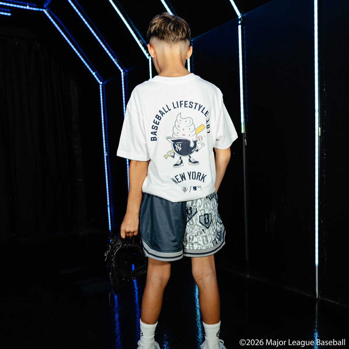 New York Yankees Sticker Youth Court Shorts