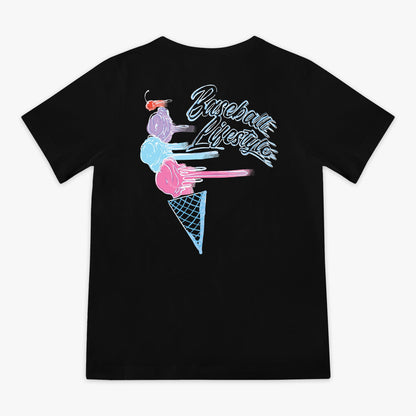 Fastball Scoops Youth Tee - Black