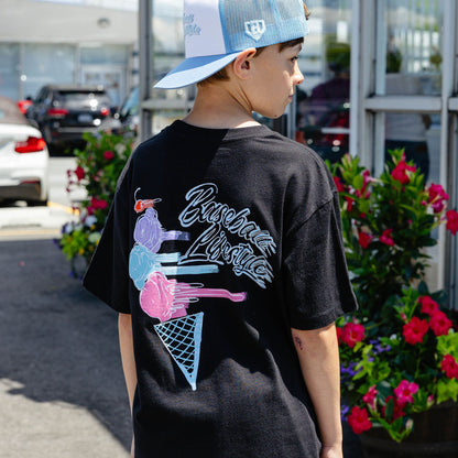 Fastball Scoops Youth Tee - Black