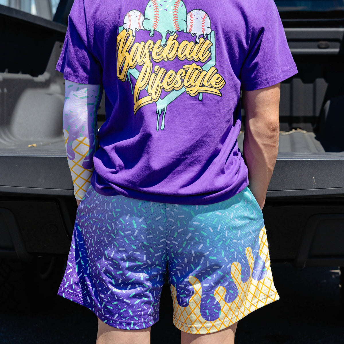 Ice Cream Shorts - Galaxy Grape
