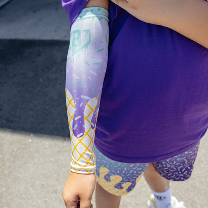 Ice Cream Youth Arm Sleeve - Galaxy Grape