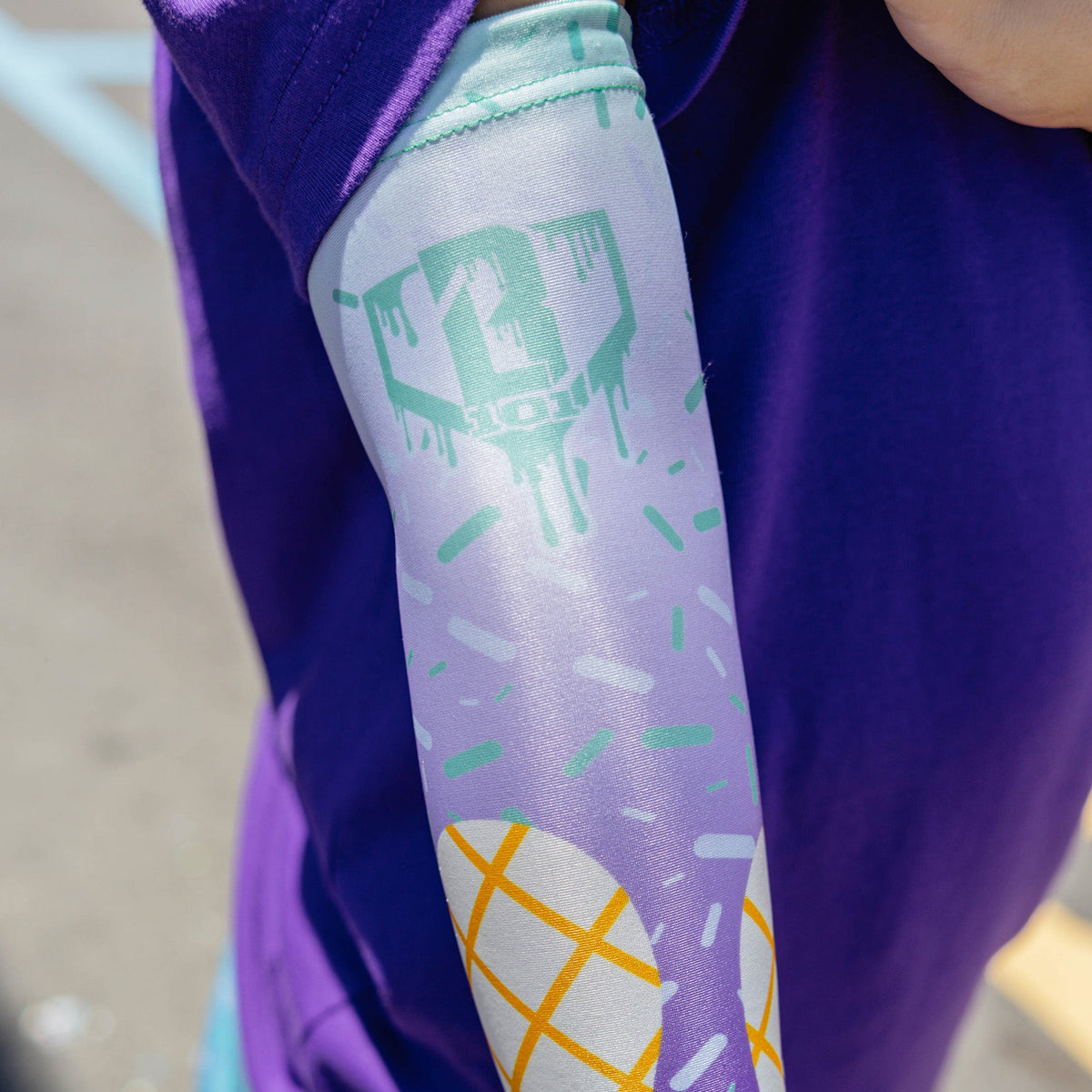 Ice Cream Youth Arm Sleeve - Galaxy Grape