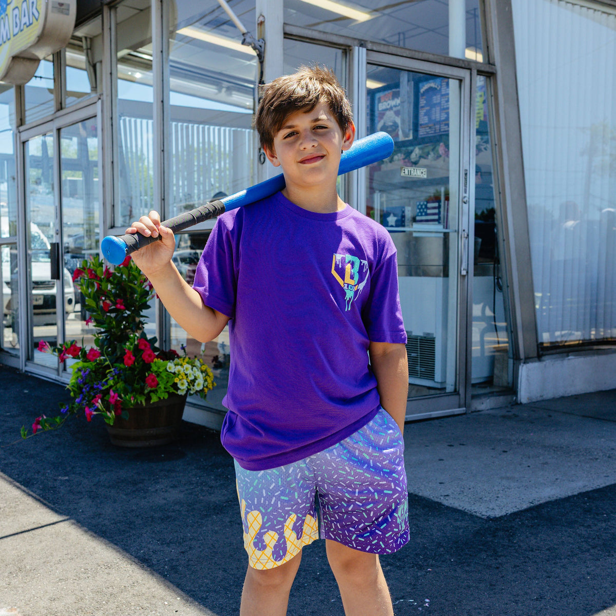 Ice Cream Youth Shorts - Galaxy Grape