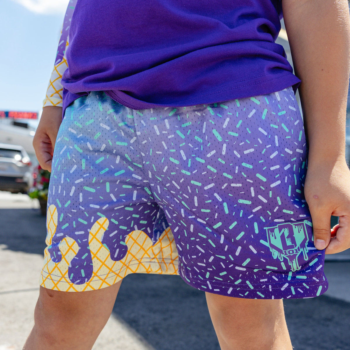 Ice Cream Youth Shorts - Galaxy Grape